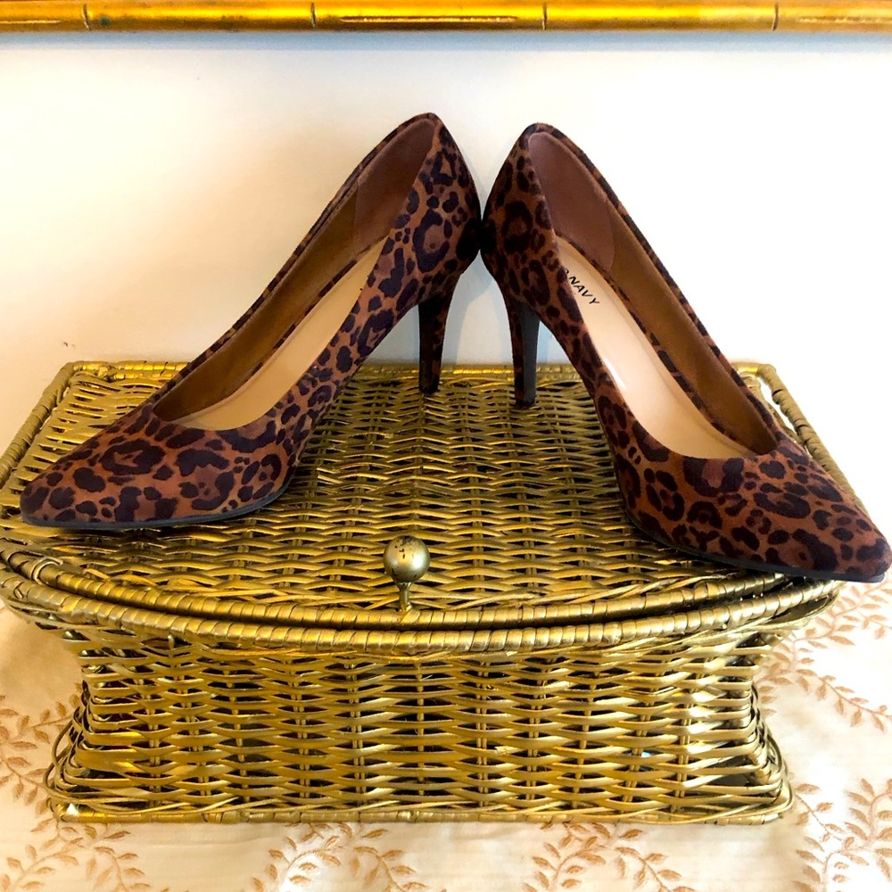 Animal Print Microfiber Heels 9